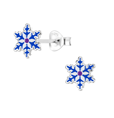 KAYA sieraden Silver children’s earrings Snowflake