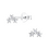 KAYA sieraden Silver children’s earrings Little Stars with crystals
