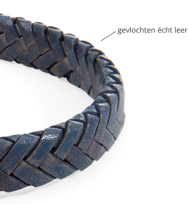 KAYA sieraden Braided Bracelet Leather Men