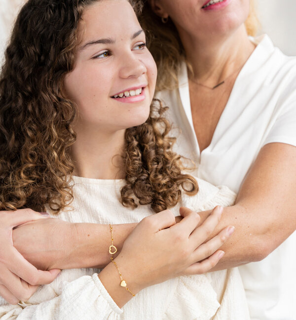 KAYA sieraden Mother & Daughters bracelets ‘Hearts’ | Stainless Steel