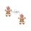 KAYA sieraden Silver Gingerbread Children's Earrings