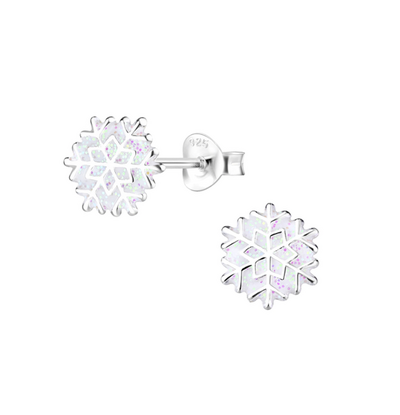 KAYA sieraden CHRISTMAS THEME > Children's Earrings Silver Snowflake