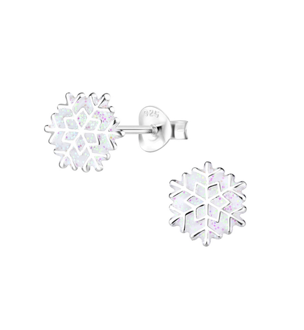 KAYA sieraden Zilveren Kinderoorbellen Zilver Sneeuwvlokje