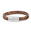 KAYA sieraden Boys' Braided Leather Bracelet with Engraving