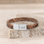 KAYA sieraden Boys' Braided Leather Bracelet with Engraving