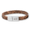 KAYA sieraden Braided Leather Bracelet for Men with Initials | Choose the color
