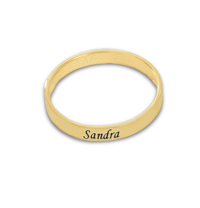 KAYA sieraden Ring met Gravure 3 mm