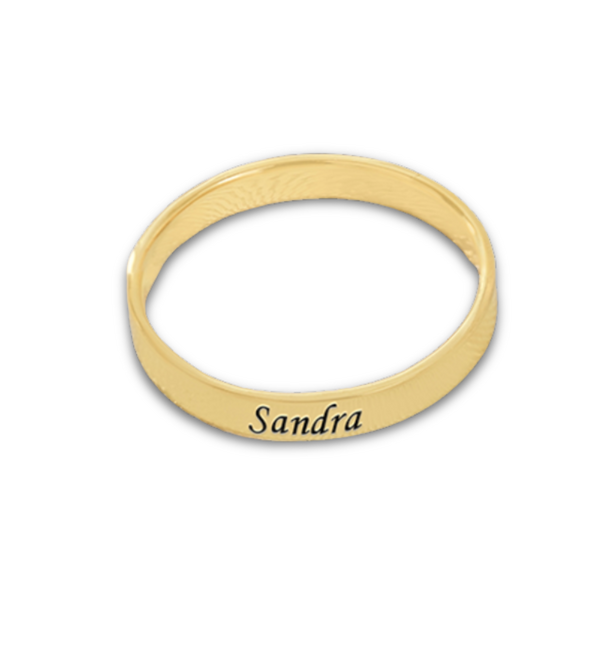 KAYA sieraden Personalized Ring with Engraving – Gold Plated