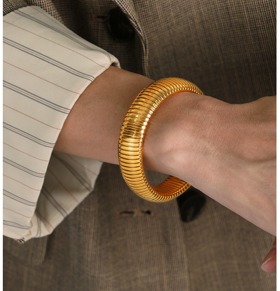 KAYA sieraden Elastic bracelet with stripes | Large