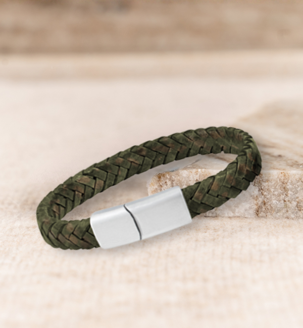 KAYA sieraden Jongens Armband Gevlochten Leer