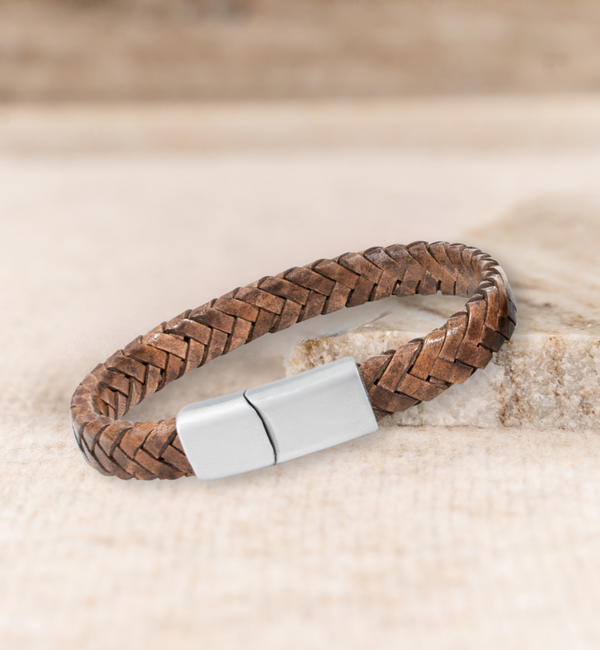 KAYA sieraden Boys' Braided Leather Bracelet