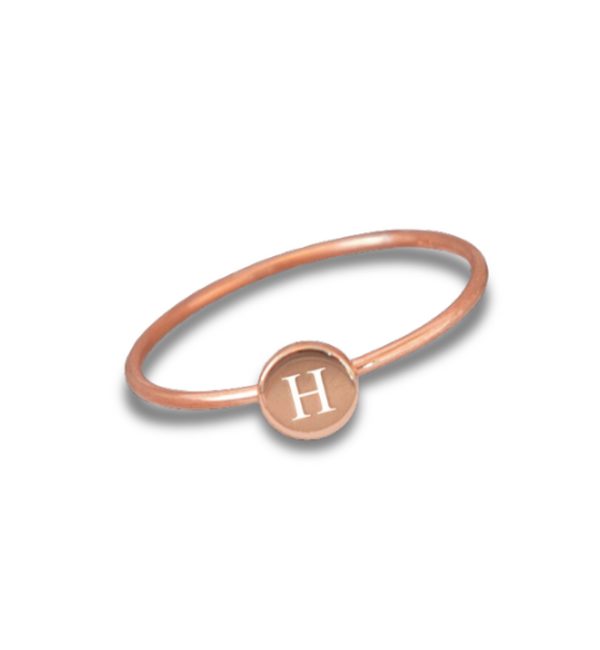 KAYA sieraden Ring 'Mini Disc' met Letter