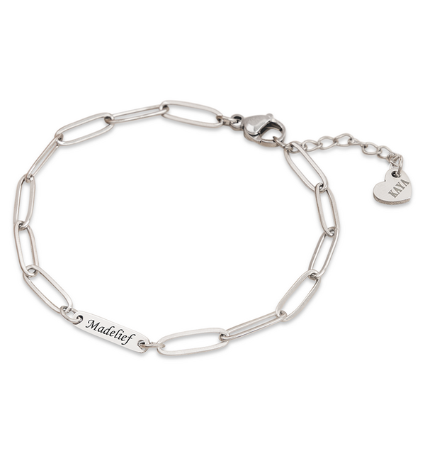 KAYA sieraden 1 Armband 'Paperclip' - Stainless Steel