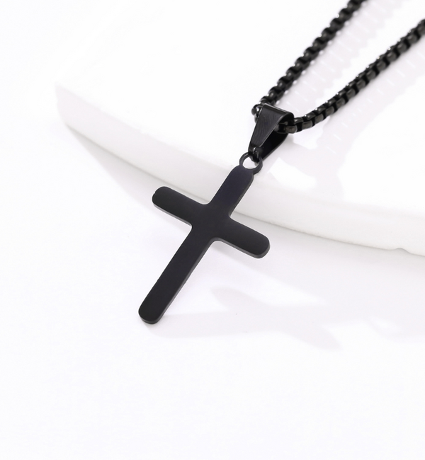 KAYA sieraden Stalen herenketting Kruis | Stainless Steel