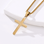 KAYA sieraden Steel men's cross chain | Gold