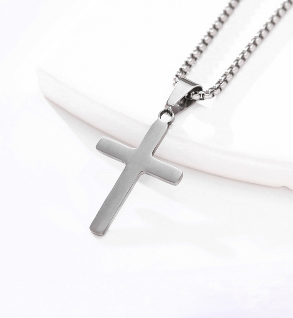 KAYA sieraden Steel Men's Necklace Cross | Silver