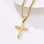 KAYA sieraden Steel Bold Men's Cross Necklace | Gold