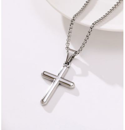 KAYA sieraden Steel Bold Men's Cross Necklace | Silver