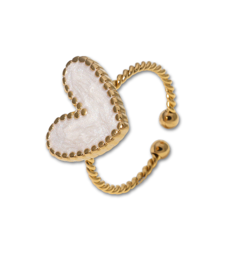 18 karaat wit gouden diamanten ring met parel kopen? Christian