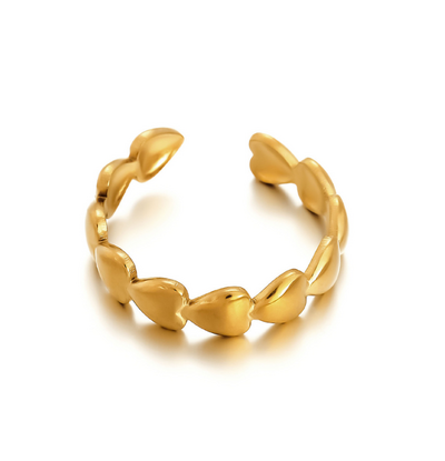 KAYA sieraden Adjustable Ring with Hearts