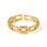 KAYA sieraden Adjustable Ring with Open Links | Stainless Steel