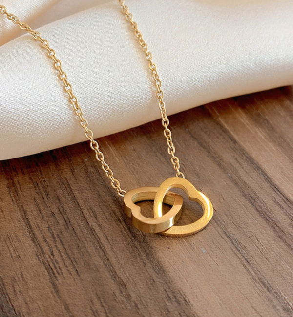 KAYA sieraden Zussen Kettingen set Connected Heart | Set van 2