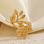 KAYA sieraden Verstelbare Statement Ring Leaf | Stainless Steel