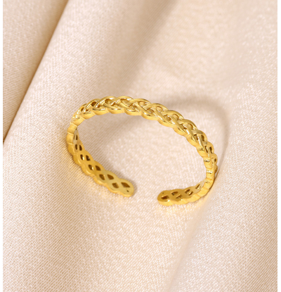 KAYA sieraden Minimalistische Verstelbare Ring Rope