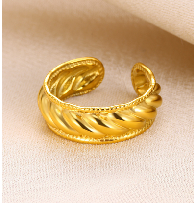 KAYA sieraden Verstelbare Ring Chunky Twist