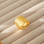KAYA sieraden  Verstelbare Ring Hammered | Stainless Steel