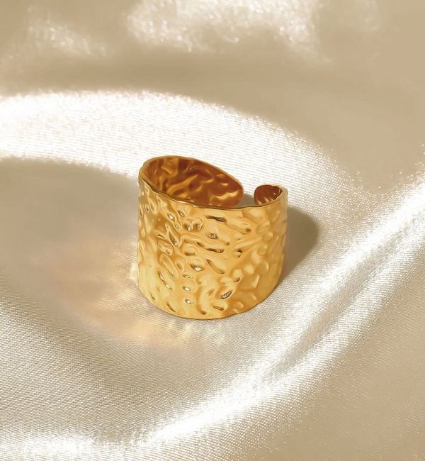 KAYA sieraden  Verstelbare Ring Chunky Vintage | Stainless Steel