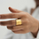 KAYA sieraden  Verstelbare Ring Hammered | Stainless Steel