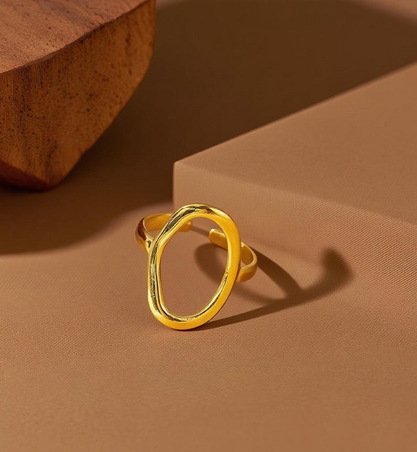 KAYA sieraden  Verstelbare Statement Ovaal | Stainless Steel