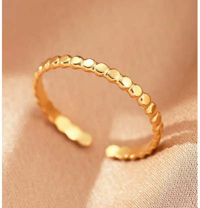 KAYA sieraden Minimalist Adjustable Ring Little Dots
