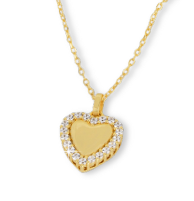 KAYA sieraden Ketting 'Hartje' Pavé