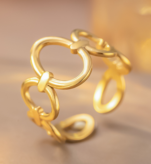 KAYA sieraden  Verstelbare ring Bubbles | Stainless Steel