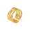 KAYA sieraden  Adjustable Statement ring Curve | Stainless Steel