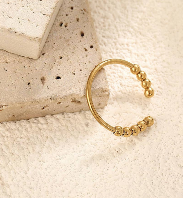 KAYA sieraden Minimalistische Verstelbare Ring  Anxiety |  Stainless Steel