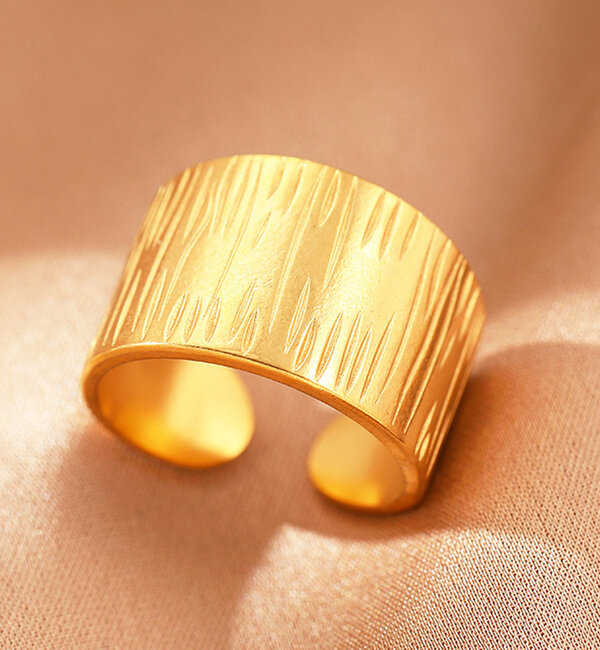 KAYA sieraden Adjustable Statement Ring Chunky | Stainless Steel