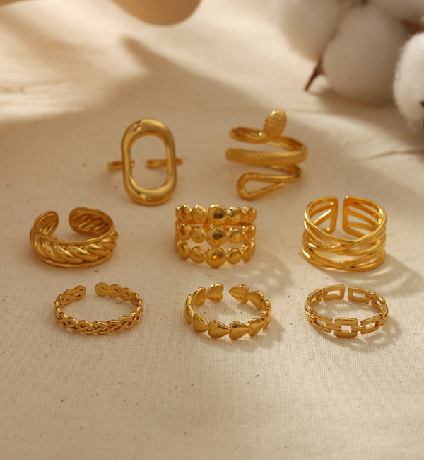 KAYA sieraden  Verstelbare Ring Bold Ovaal | Stainless Steel