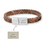 KAYA sieraden Braided Men's Leather Bracelet 'Personal Signature'