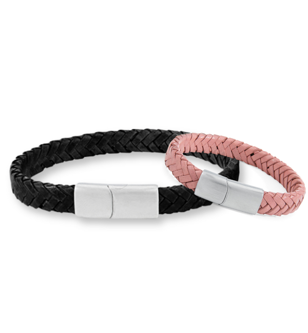 KAYA sieraden Father & Daughter Leather Bracelet Set