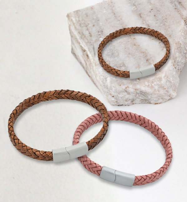 KAYA sieraden Leren Armbanden set Familie | Zoon