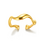 KAYA sieraden Minimalistiche Verstelbare Ring Waves | Stainless Steel