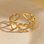 KAYA sieraden  Adjustable Ring Small Open Hearts | Stainless Steel