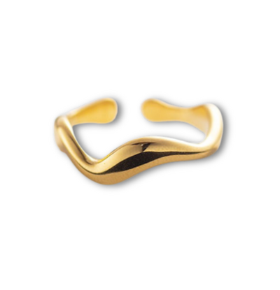 KAYA sieraden Minimalistic Adjustable Ring Waves