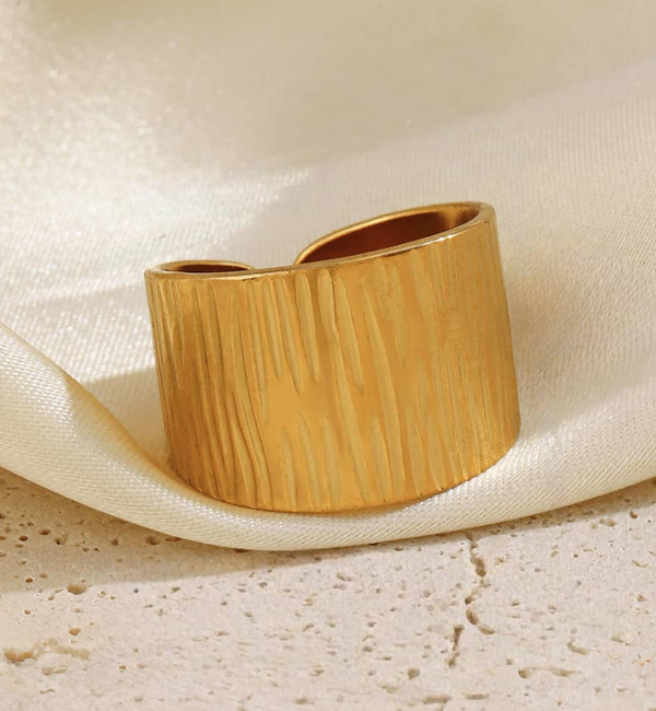 KAYA sieraden Verstelbare Statement Ring Chunky |  Stainless Steel