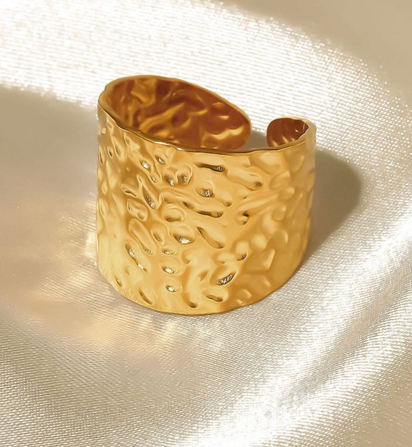 KAYA sieraden  Verstelbare Ring Chunky Vintage | Stainless Steel