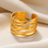 KAYA sieraden  Verstelbare  Statement Ring  Curve |  Stainless Steel