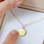 KAYA sieraden Ketting 'Vintage Disc' met Initialen